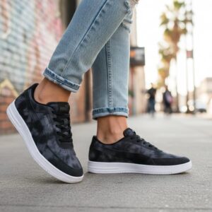 Grey Black Spot Men Shoe