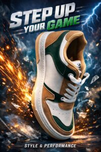 White & Brown Multi Shade Men Shoe